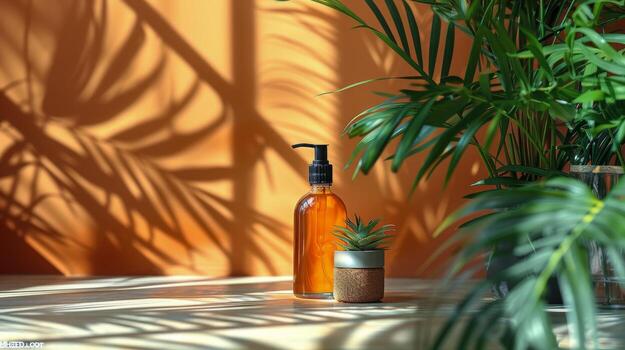 AI generated Bottle of Soap on Table photo