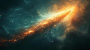 AI generated Massive Star Illuminating the Sky photo