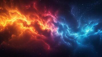 AI generated Colorful Space Filled With Stars and Clouds photo