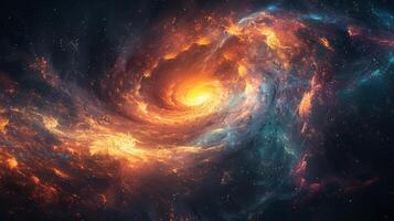 AI generated Spiral Galaxy in Space photo