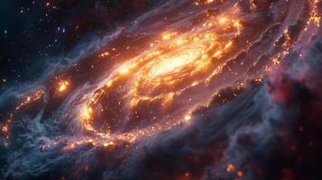 AI generated Spiral Galaxy in Space photo