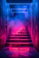 AI generated Smoke Emerging From Stairs photo