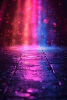 AI generated Disco Ball Hanging With Background Lights photo