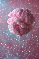 AI generated Cotton Candy Tree Surrounded by Smoke photo