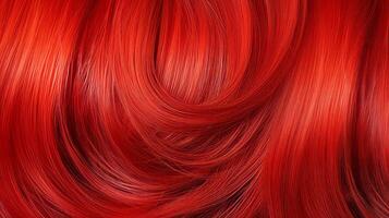 AI generated Close up of fiery red hair on white backdrop. Generative AI photo