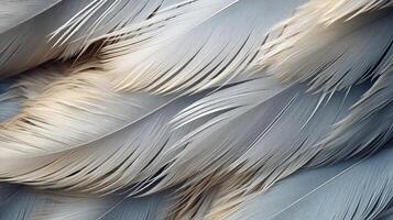 AI generated A closeup of textured bird feathers. Generative AI photo