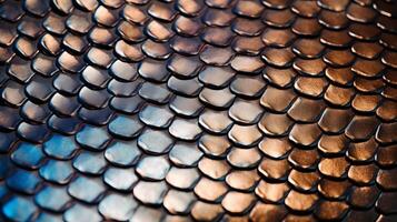 AI generated A closeup of textured reptile skin with scales and patterns. Generative AI photo