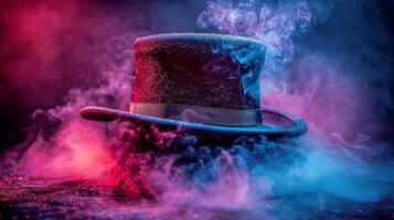 AI generated Top Hat Emitting Smoke photo