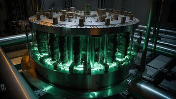AI generated Nuclear reactor core without fuel rods. Generative AI photo