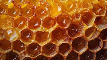 AI generated Abundant Honeycomb Close Up photo