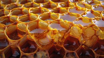 AI generated Abundant Honeycomb Close Up photo