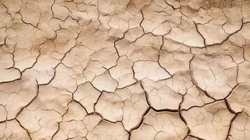 ai generado un texturizado pedazo de agrietado, seco tierra en un desierto. generativo ai foto