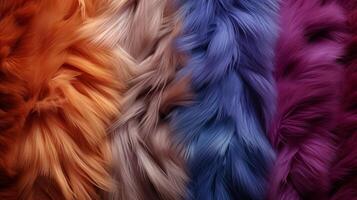 AI generated Abstract fur with a blend of textures and colors. Generative AI photo