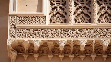 AI generated Architectural details with intricate patterns. Generative AI photo