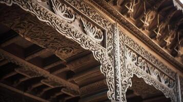 AI generated Architectural details with intricate patterns. Generative AI photo