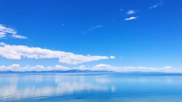 AI generated Azure blue scene, beauty of clear sky. Generative AI photo