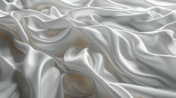 AI generated Close Up of White Fabric Texture photo