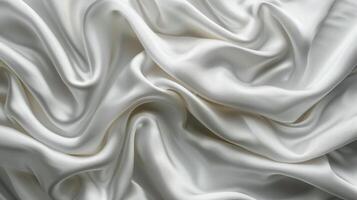 AI generated Close Up of White Fabric Texture photo