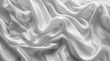 AI generated Close Up of White Fabric Texture photo