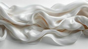 AI generated Close Up of White Fabric Texture photo