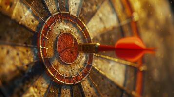 AI generated Precision Dart Hits Target photo