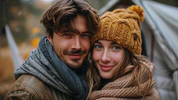 ai generado hombre y mujer tendido en cama juntos foto