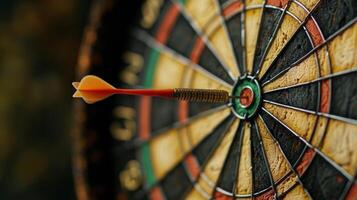 AI generated Precision Dart Hits Target photo