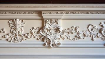 AI generated Decorative motifs in a historic mansion. Generative AI photo