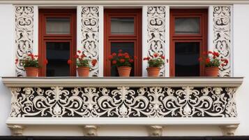 AI generated Decorative motifs in a historic residence. Generative AI photo