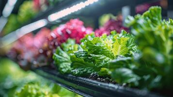 AI generated Greenhouse Filled With Abundant Green Plants photo