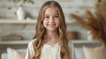 AI generated Young Girl Smiling photo