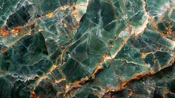 AI generated Close Up of Green and Yellow Marble photo