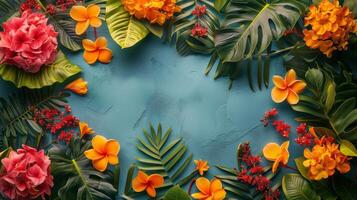 AI generated Assorted Flowers Adorning Wall photo