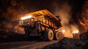 AI generated Iot in mining enhanced safety. Generative AI photo