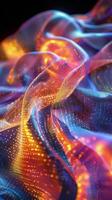 AI generated Vibrant Close Up of Colorful Fabric photo