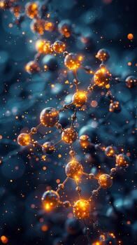 AI generated Blue and Black Background With Bubbles photo