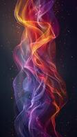 AI generated Vibrant Colorful Smoke Close Up photo