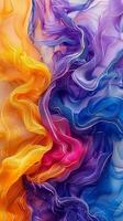 AI generated Vibrant Background Close-Up of Cell Phone photo