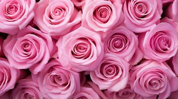 AI generated Pink roses to honor breast cancer warriors. Generative AI photo