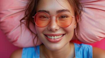 AI generated Close Up Portrait of a Smiling Person photo