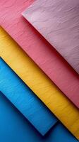 AI generated Multicolored Stack of Paper photo