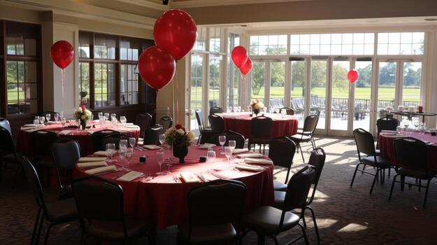 AI generated Perfect setting for raffle event fun and anticipation. Generative AI photo