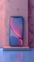 AI generated Cell Phone on Table photo