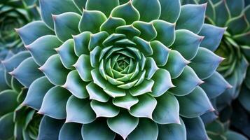 AI generated The intricate patterns of a succulent plant. Generative AI photo