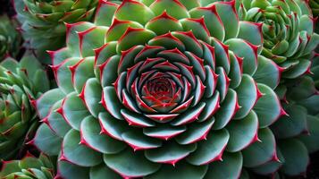 AI generated The intricate patterns of a succulent plant. Generative AI photo