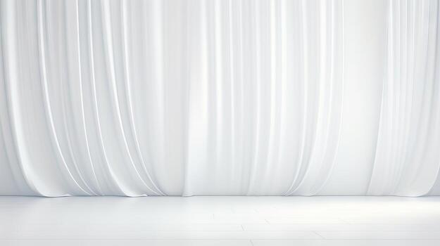 AI generated White abstract backdrop with soft lighting. Generative AI photo