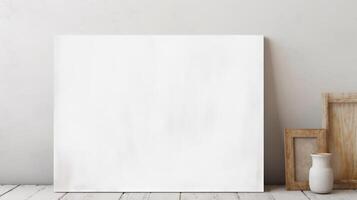 AI generated White canvas for creative designs. Generative AI photo