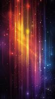 AI generated Colorful Abstract Background With Lights and Stars photo