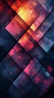 AI generated Red and Blue Abstract Background With Stars photo