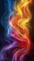 AI generated Rainbow Swirl With Stars photo